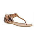 Strawberry Flat Toe Post Sandals