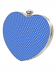 VT Collection Heart Satin Clutch Bag