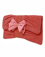 VT Collection Faux Suede Clutch Bag
