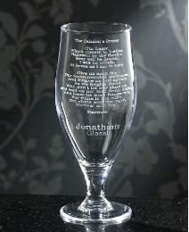 Personalised Drinkers Prayer Glass