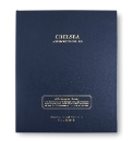 Blue Leather Personalised Football Book