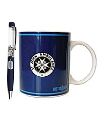 Dr Who Tardis Mug & Cyberman Pen Set