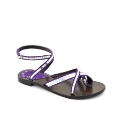 Cafe Noir Purple Silver Sandals