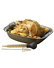 Non Stick Roast & Rack with FREE Baster