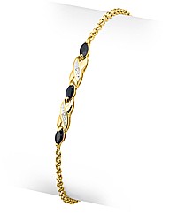 Sapphire & Diamond Accent Bracelet