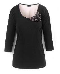 Petite Joanna Hope Lace Bow Jersey Tunic