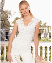 Changes By Together Lace Jersey Top