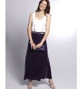 Silk Velvet Maxi Skirt