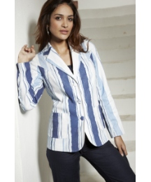 Fusions By East Striped Blazer