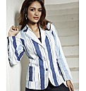Fusions By East Striped Blazer