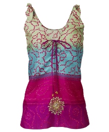 Fusions By East Embellished Tie Dye Vest