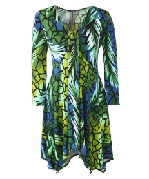 Joanna Hope Print Hankerchief Hem Tunic