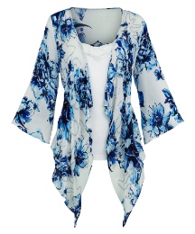 Joanna Hope Print Shrug Cardigan