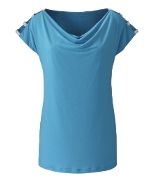 Joanna Hope Diamante Trim Jersey Top