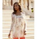 Joanna Hope Lace Trim Floral Tunic