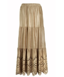 Joanna Hope Tiered Mock Suede Skirt