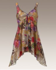 Joanna Hope Crinkle Print Tie Tunic
