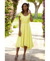 Joanna Hope Waterfall Shaped Hem Dress