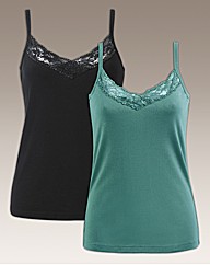 Joanna Hope Pack of Two Jersey Vests