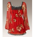 Joanna Hope Lace Trim Print Tunic