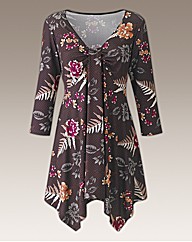Joanna Hope Print Handkerchief Hem Tunic