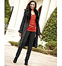 Joanna Hope Faux Fur Trim Coat