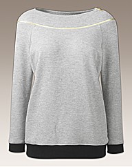 Joanna Hope Gold Trim Sweatshirt