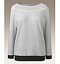 Joanna Hope Gold Trim Sweatshirt