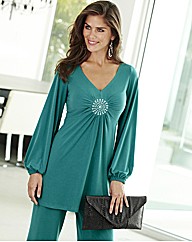 Joanna Hope Stud Trim Jersey Tunic