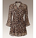 Joanna Hope Animal Print Crushed Blouse