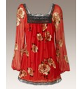 Joanna Hope Petite Lace Trim Print Tunic