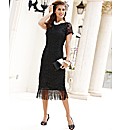 Joanna Hope Fringe Detail Lace Dress