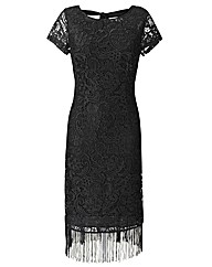 Joanna Hope Petite Fringe Lace Dress