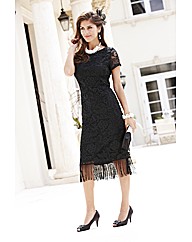 Joanna Hope Fringe Detail Lace Dress