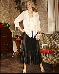 Joanna Hope Beaded Waterfall Jacket