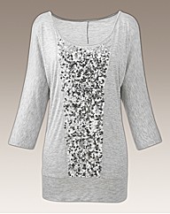 Joanna Hope Sequin Trim Jersey Jumper