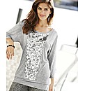 Joanna Hope Sequin Trim Jersey Jumper