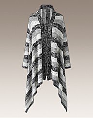 Joanna Hope Stripe Waterfall Cardigan