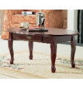 Oval Queen Anne Coffee table With Drawer
