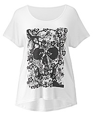 Skull Print T Shirt