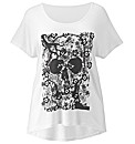 Skull Print T Shirt