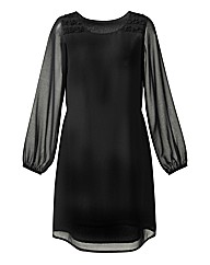 Frill Trim Tunic Dress