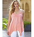 Asymmetric Lace Trim Camisole