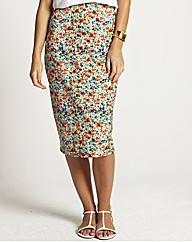 Printed Tube Skirt Length 27in