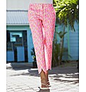 Print Slim Leg Trousers