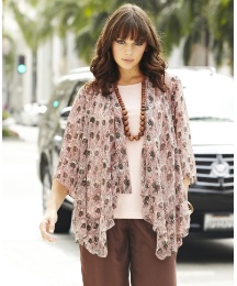 Georgette Print Kimono Jacket