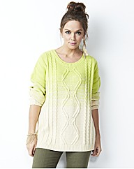 Ombre Cable Knitted Jumper