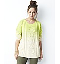 Ombre Cable Knitted Jumper
