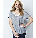 Jersey Top with Peter Pan Collar