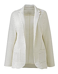 Petite Spot Print Jersey Blazer